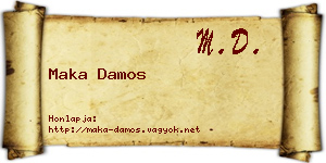 Maka Damos névjegykártya